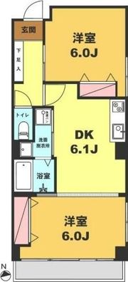 月村マンションNo．10の間取り画像