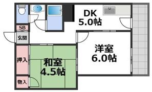 ビスタ桃谷の間取り画像