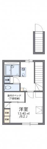 レオパレスコンフォート山手Bの間取り画像