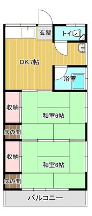 江津ハイツの間取り画像