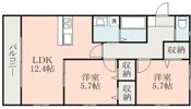 Rukia龍田の間取り画像