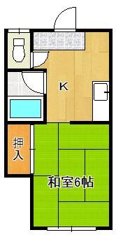 コーポ香月の間取り画像