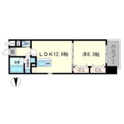 ラクラス長堀橋の間取り画像