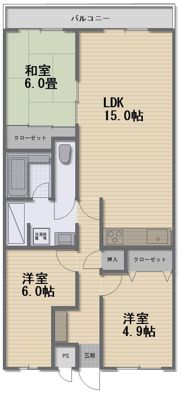 コープ野村運動公園504の間取り画像
