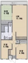 コープ野村運動公園504の間取り画像