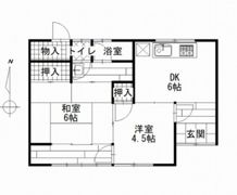 備前原貸家 西中の間取り画像