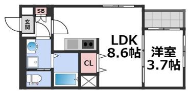 ロイヤルレジデンス鶴橋の間取り画像