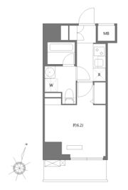 プレミアムキューブ田町の間取り画像
