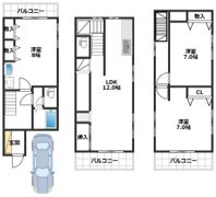 西尻池町1丁目貸家の間取り画像