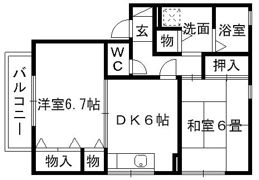 セジュール島崎の間取り画像