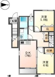 ヴィラ田中Bの間取り画像