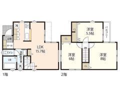 Afit川内 Cの間取り画像