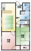 下高尾野貸家の間取り画像