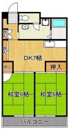 熊手ピアの間取り画像