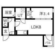 メイクスR道徳公園Ⅱの間取り画像