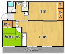 ヴィラナリー中間II 1号棟の間取り画像