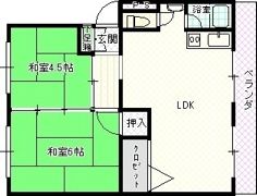 御殿山コーポAの間取り画像