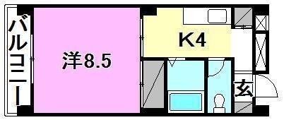 レジデンスAKASIの間取り画像