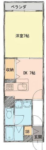 FUKUE BLD 松ヶ枝町の間取り画像