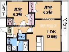 リバーサイドヒルズの間取り画像