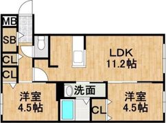 Lien KitahiroshimaⅡの間取り画像