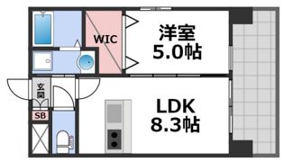 カウニス巽中の間取り画像