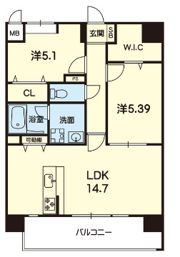 CROIREⅡの間取り画像