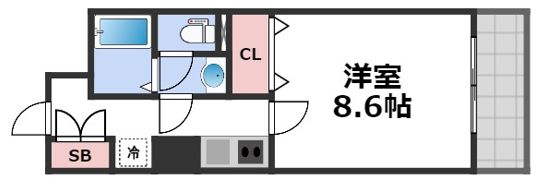 メゾン・ド・ヴィレ大阪城公園前の間取り画像