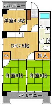 シャトレ上本町の間取り画像