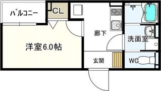 ヴェルメゾン三津屋中の間取り画像