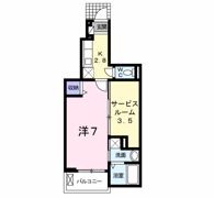 ラインハイム足立山Aの間取り画像
