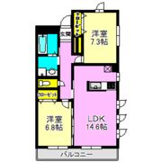 プレミアムツイン高崎 弐番館の間取り画像