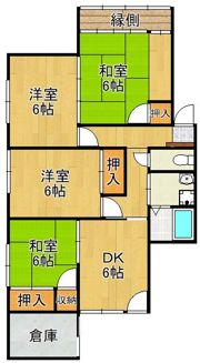 大膳二丁目4番貸家の間取り画像