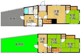 修多羅1丁目貸家の間取り画像