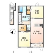 仮）ユニヴァリィⅡ今保の間取り画像