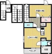 Louvre西中新田(ルーブル)の間取り画像