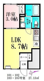 CloudNine台原の間取り画像