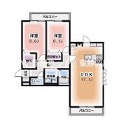 Komorebi Garden中田本町Aの間取り画像