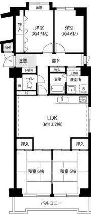 メゾンドール湊川の間取り画像