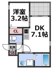ハーモニーテラス巽西の間取り画像