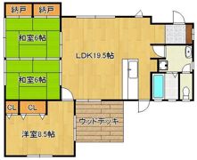 芦屋町山鹿貸家の間取り画像