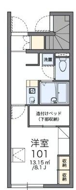 レオパレスモンテカルロの間取り画像