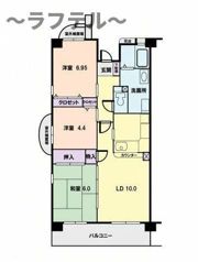 ソルティ ブラン鶴瀬の間取り画像