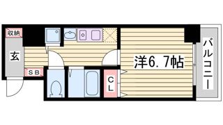 スワンズ神戸三宮イーストの間取り画像