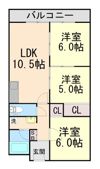 グリーンハイツ利倉の間取り画像