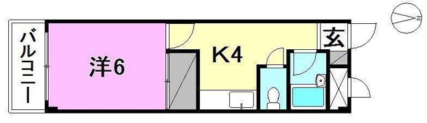 第4こうのマンションの間取り画像
