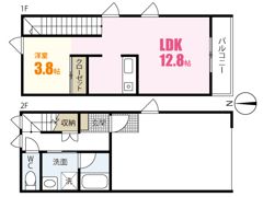 ラヴィーヌ三入A棟の間取り画像