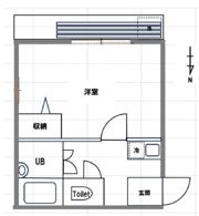 Kマンションムサシの間取り画像