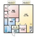 パルハウス御幸Aの間取り画像