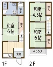 家原貸家 木屋元町A号の間取り画像
